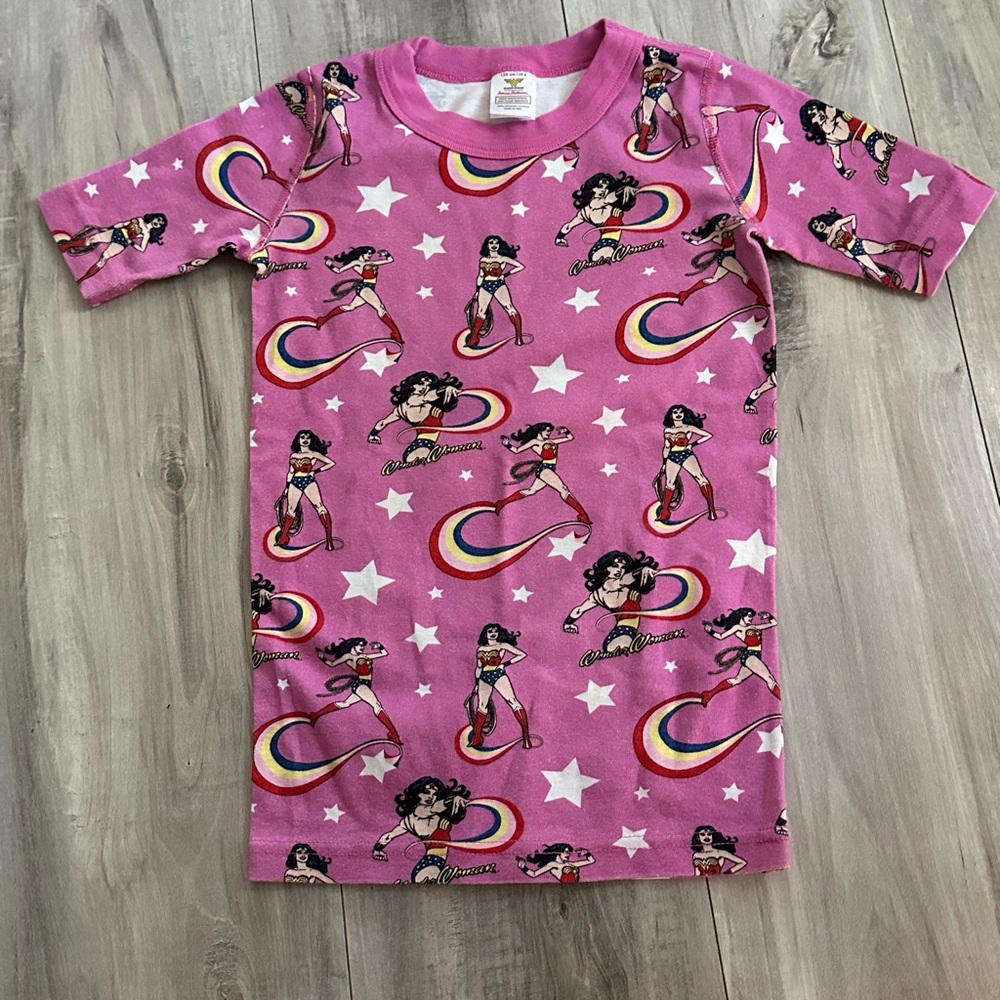 Hanna Andersson Wonder Woman Pink pj top